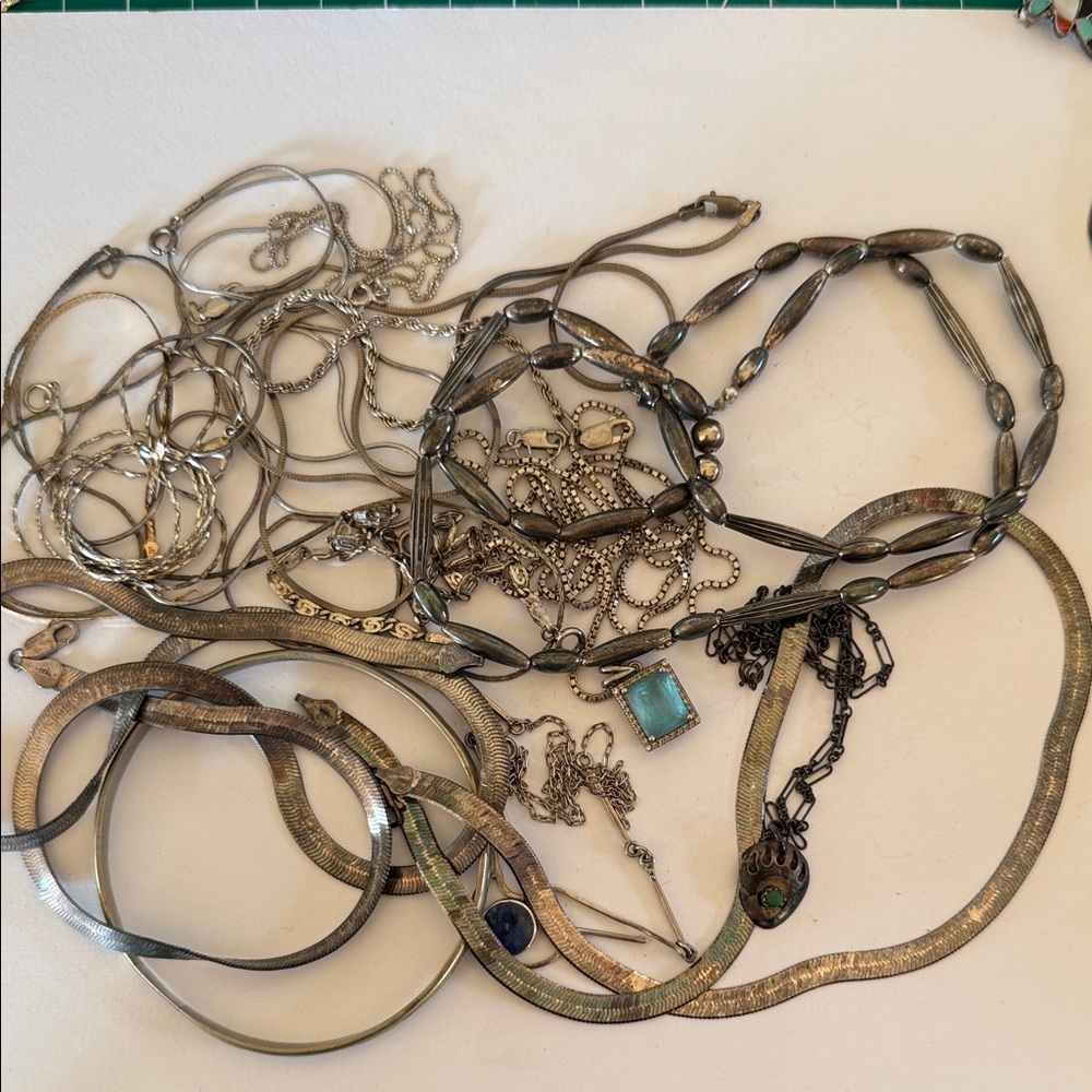 Sterling Silver Necklace Lot Mixed